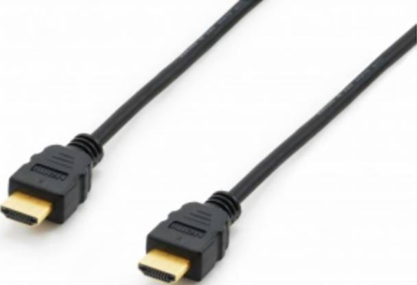 Equip HDMI Tilslutningskabel HDMI-A-stik 7.50 m Sort 119372 forgyldte stik HDMI-kabel