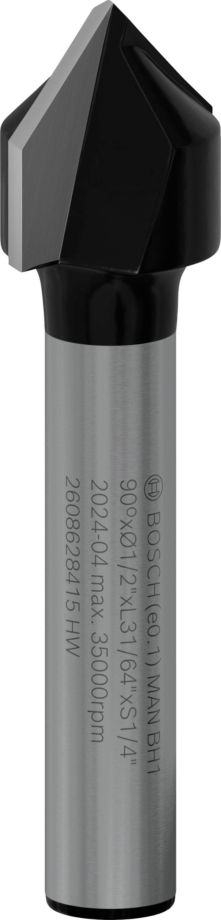 Bosch Accessories 2608628415 Groeffrees Wolfraamcarbide Lengte 45 mm Afmeting, Ø 12.7 mm Werklengte 12.40 mm Schachtdiameter 6.35 mm 1 stuks afbeelding
