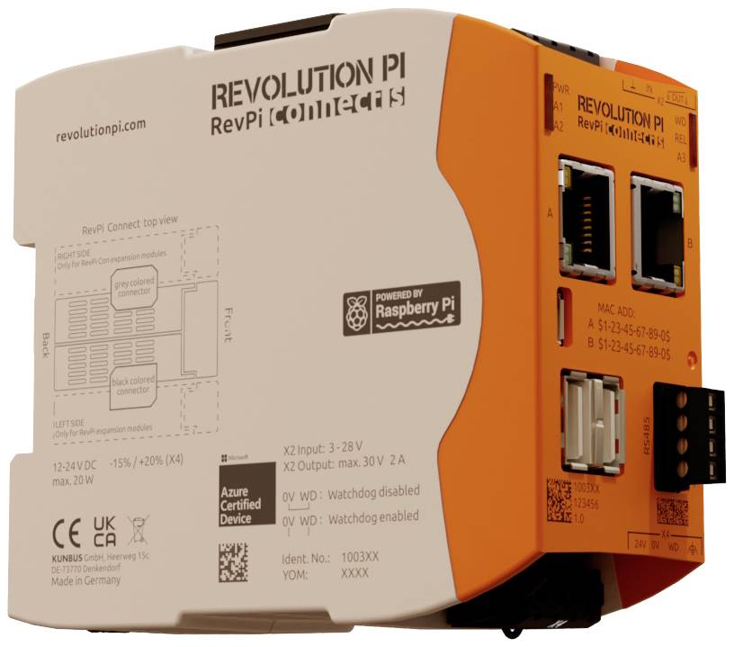 Revolution Pi by Kunbus RevPi Connect S 32 GB PR100364 Modulo espansione PLC 24 V/DC