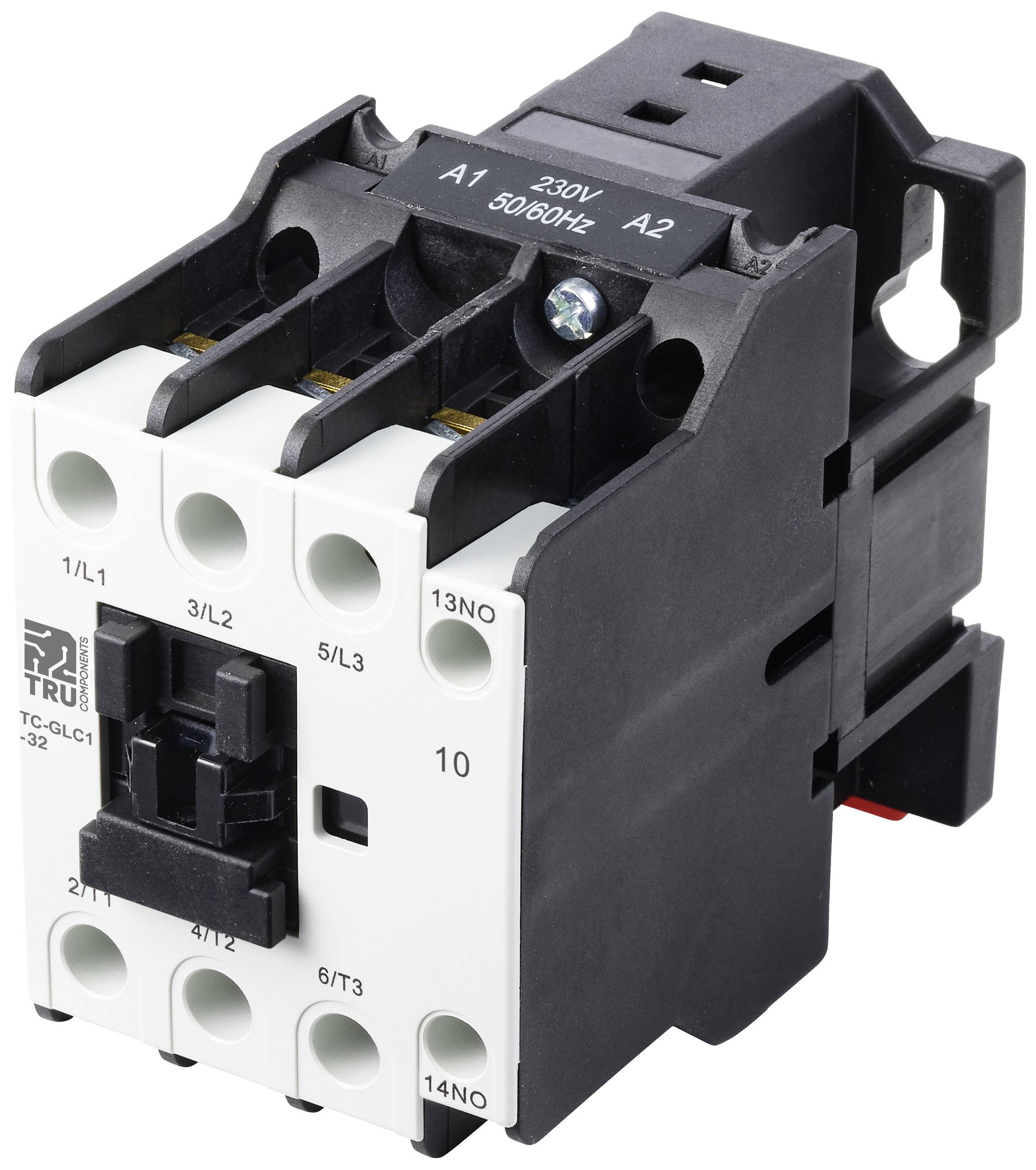 Elektrický výkonový spínač s čiernym a bielym krytom, vhodný pre 250V a 50/60Hz, jasne zobrazuje pripojenia.
