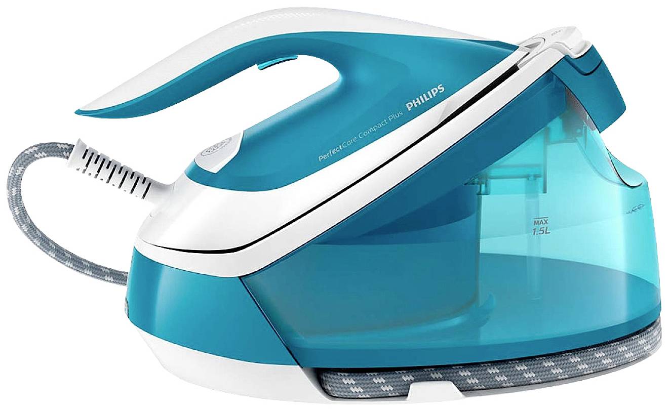 Philips Home PerfectCare Compact Plus GC7920/20 Ferro da stiro con caldaia 2400 W Azzurro, Bianco