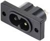TRU COMPONENTS TC-10475836 IEC zástrčka C13 / C14 C8 zástrčka, vstaviteľná vertikálna Počet kontaktov: 2 2.5 A čierna 1 ks