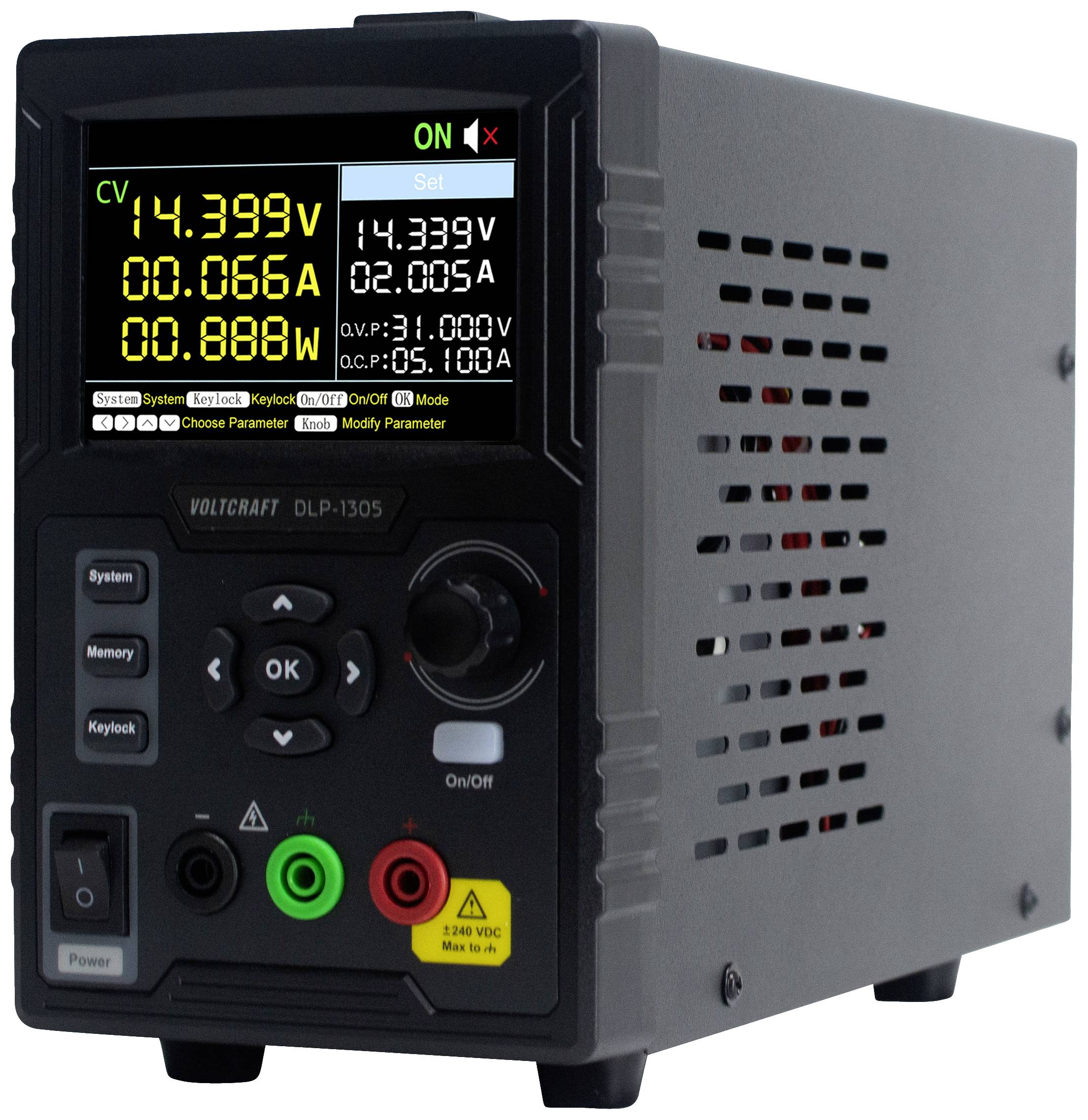 VOLTCRAFT DLP-1305 Alimentatore da laboratorio regolabile 0 - 30 V 0 - 5 A 150 W Funzione slave Num. uscite 1 x