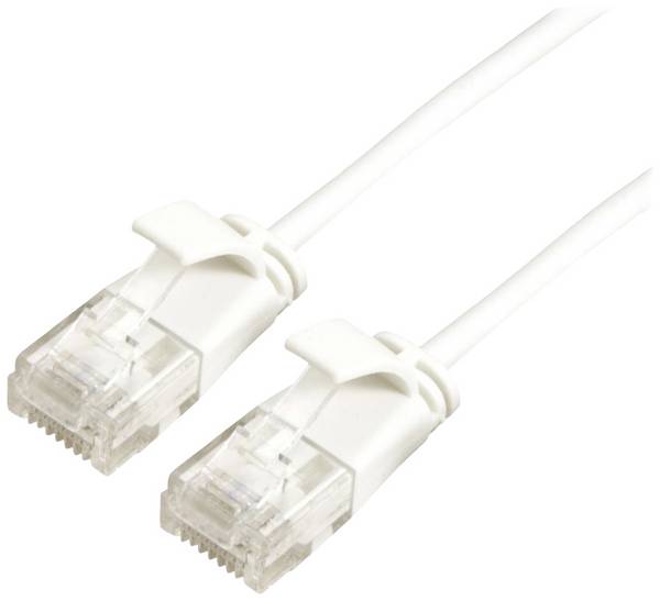 Roline green 21.44.0980 RJ45 sieťové káble, prepojovacie káble CAT 6A U/UTP 0.50 m biela netienený, bez halogénov, samozhášavý 1 ks