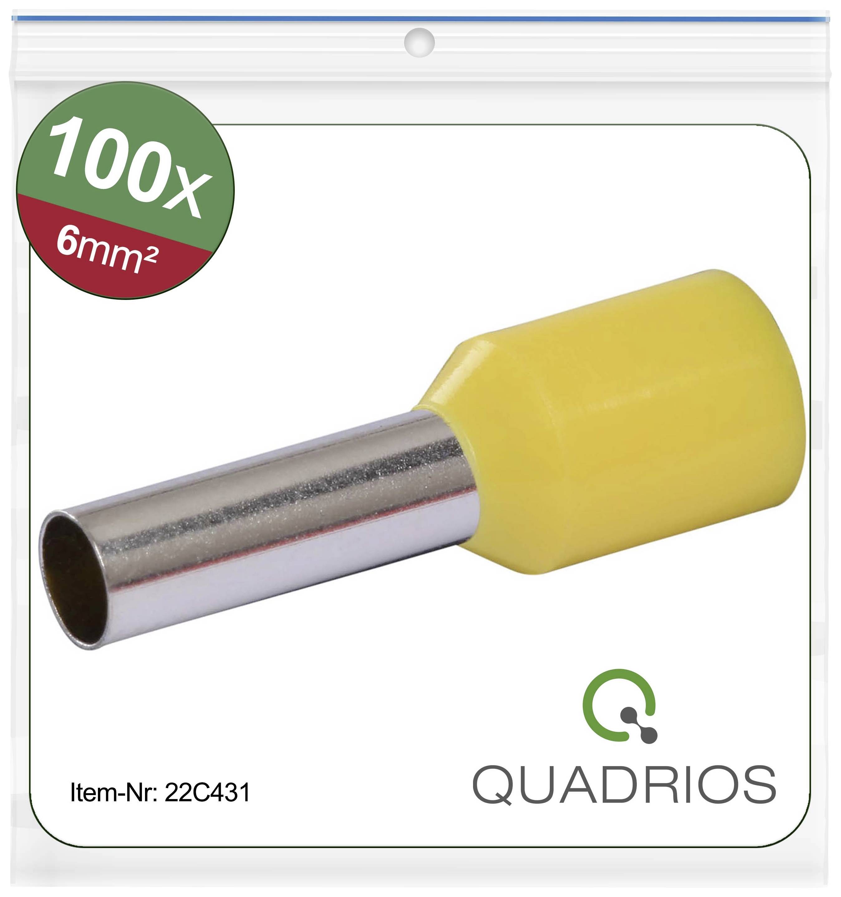 Quadrios 22C431 Capocorda 6 mm² Parzialmente isolato Giallo 1 KIT