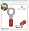 Quadrios 22C443 guľaté káblové oko Prierez=1.5 mm² Ø otvoru=6.5 mm čiastočne izolované červená 1 sada