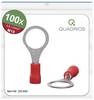 Quadrios 22C445 guľaté káblové oko Prierez=1.5 mm² Ø otvoru=10.5 mm čiastočne izolované červená 1 sada