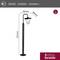 Čierna vonkajšia lampa, 113,5 cm vysoká, so šírkou 310 mm a hĺbkou 180 mm. Stupeň krytia IP44 a 5-ročná záruka.