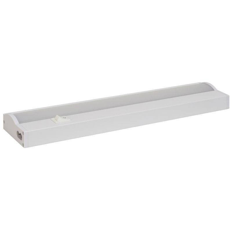 Podlhovhatá biela LED podhľadová lampa, vhodná pre osvetlenie kuchyne. Jednoduché, moderné dizajnové prevedenie s integrovaným spínačom.