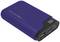 Modrá powerbanka s nápisom 'RealPower 7500 mAh' na prednej strane. Disponuje USB portom a digitálnym displejom.