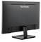 Pohľad zozadu na monitor značky ViewSonic. Stojan je umiestnený centrálne. Logo 'ViewSonic' je viditeľné v hornej časti zadnej strany monitora.