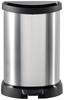 Curver DECO Bin 240568 odpadkový kôš, 15 l, (š x v x h) 303 x 448 x 268 mm, strieborná, čierna, 1 ks