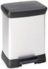 Curver DECO Bin 240638 odpadkový kôš, 30 l, (š x v x h) 390 x 510 x 290 mm, strieborná, čierna, 1 ks