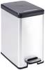 Curver DECO Bin 240639 odpadkový kôš, 25 l, (š x v x h) 250 x 450 x 420 mm, strieborná, čierna, 1 ks