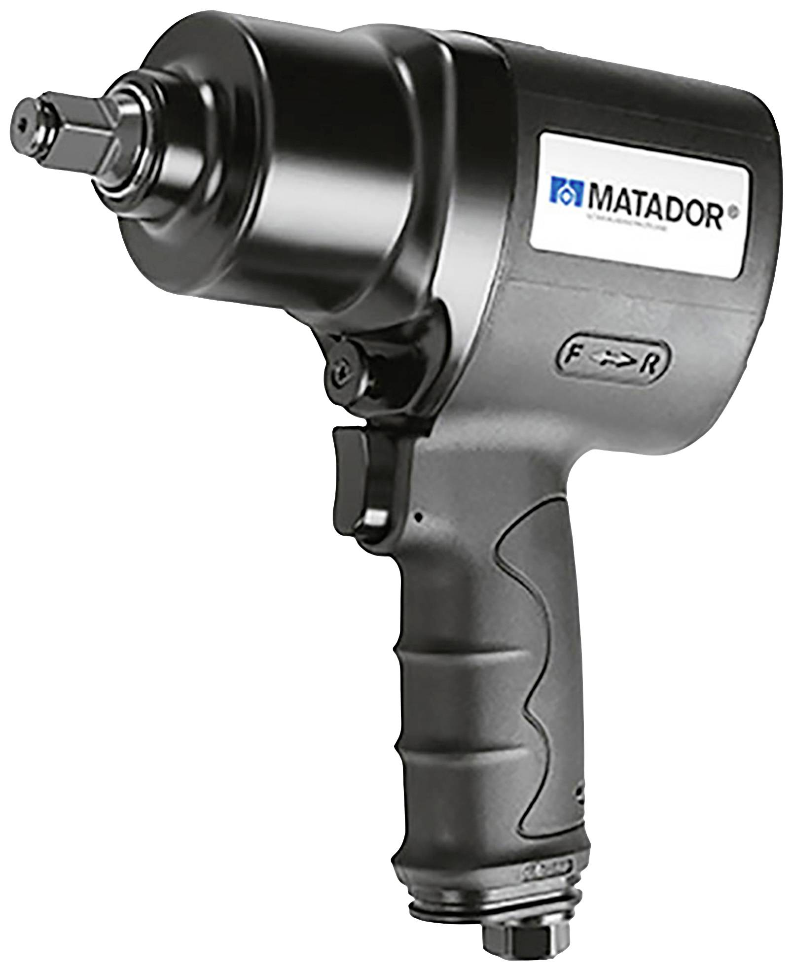 Príklepová vŕtačka s rukoväťou a logom 'MATADOR', vhodná pre mechanické práce. Disponuje rýchloupínacím systémom pre nástroje.