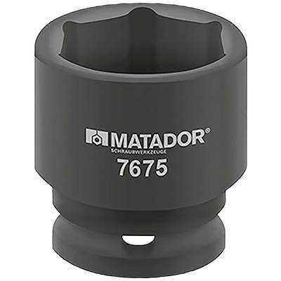 Čierny nástrčkový kľúč s nápisom 'MATADOR 7675', určený na skrutkovacie práce, vyrobený z odolného materiálu.