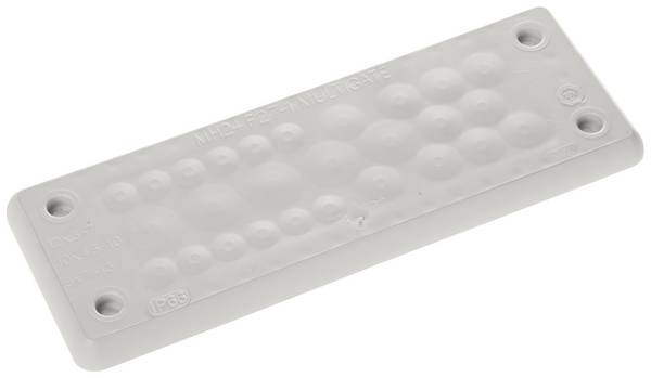 Trelleborg MH-24 F27-1 LIGHT GREY UL94 V-0 IP65 | TPE | Screw N/A s káblovým vstupom  Priemer svorky (max.) 13 mm  TPE sivá 1 ks