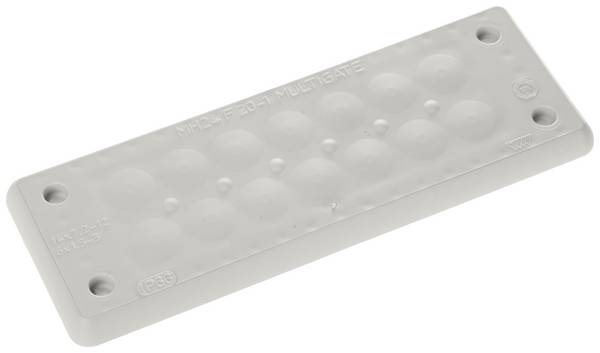 Trelleborg MH-24 F 20-1 LIGHT GREY UL94 V-0 IP65 | TPE | Screw N/A vodeodolná  Priemer svorky (max.) 12 mm  TPE sivá 1 ks