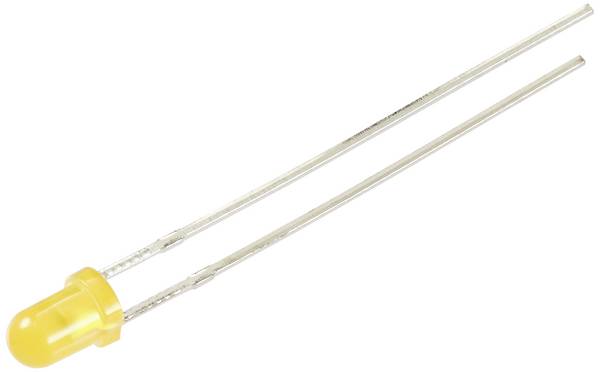TRU COMPONENTS LED s vývodmi oranžová guľatý 3 mm 500 mcd 30 ° 12 mA 5 V