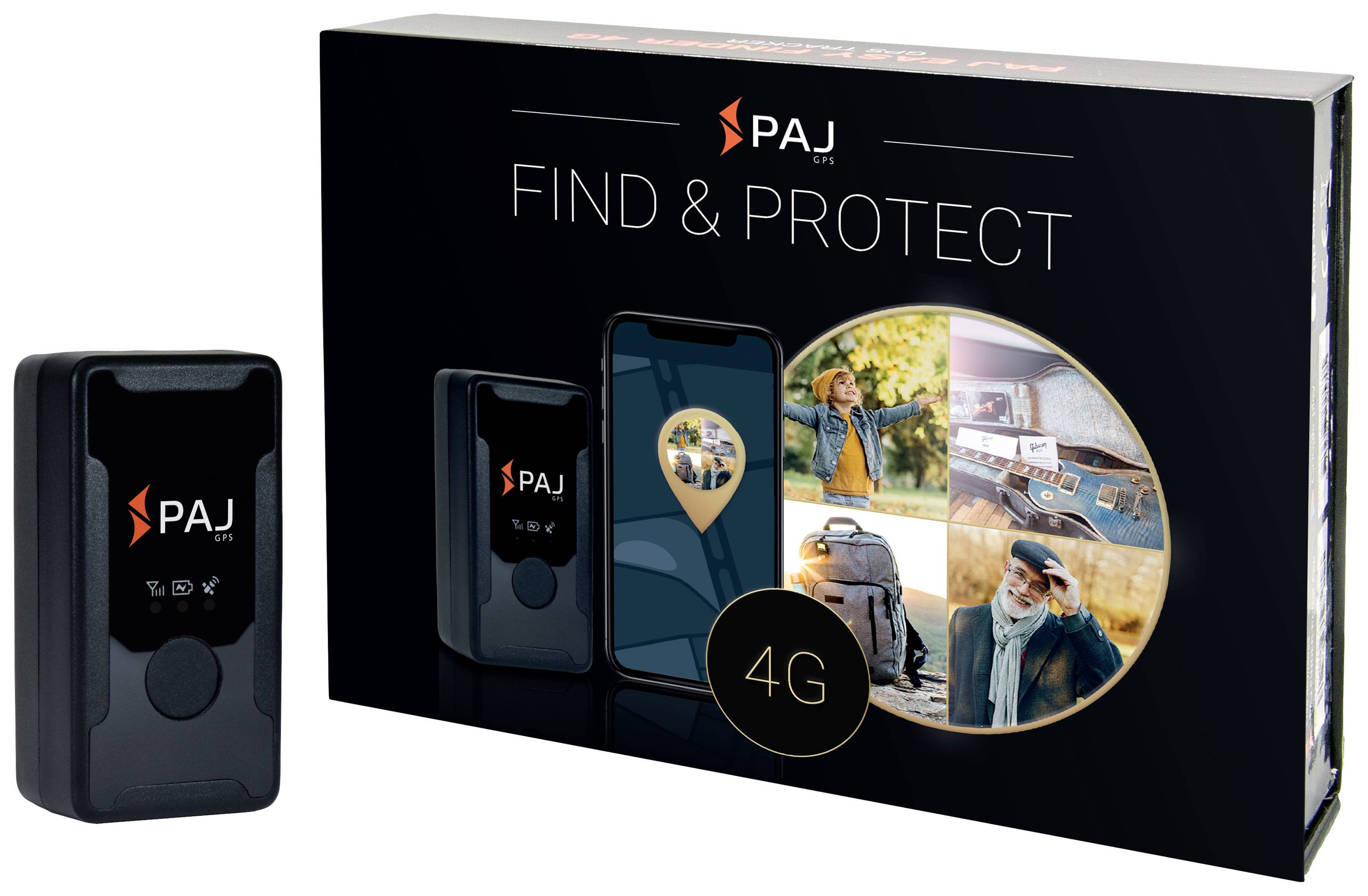 PAJ GPS EASY FINDER 4G Tracciatore GPS (Tracker) Tracker persone, Tracker multifunzione, Tracker per bagagli Nero 1 pz.