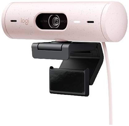 Logitech Brio 500 Webcam Full HD Morsetto di supporto, Microfono stereo, Pannello di copertura integrato