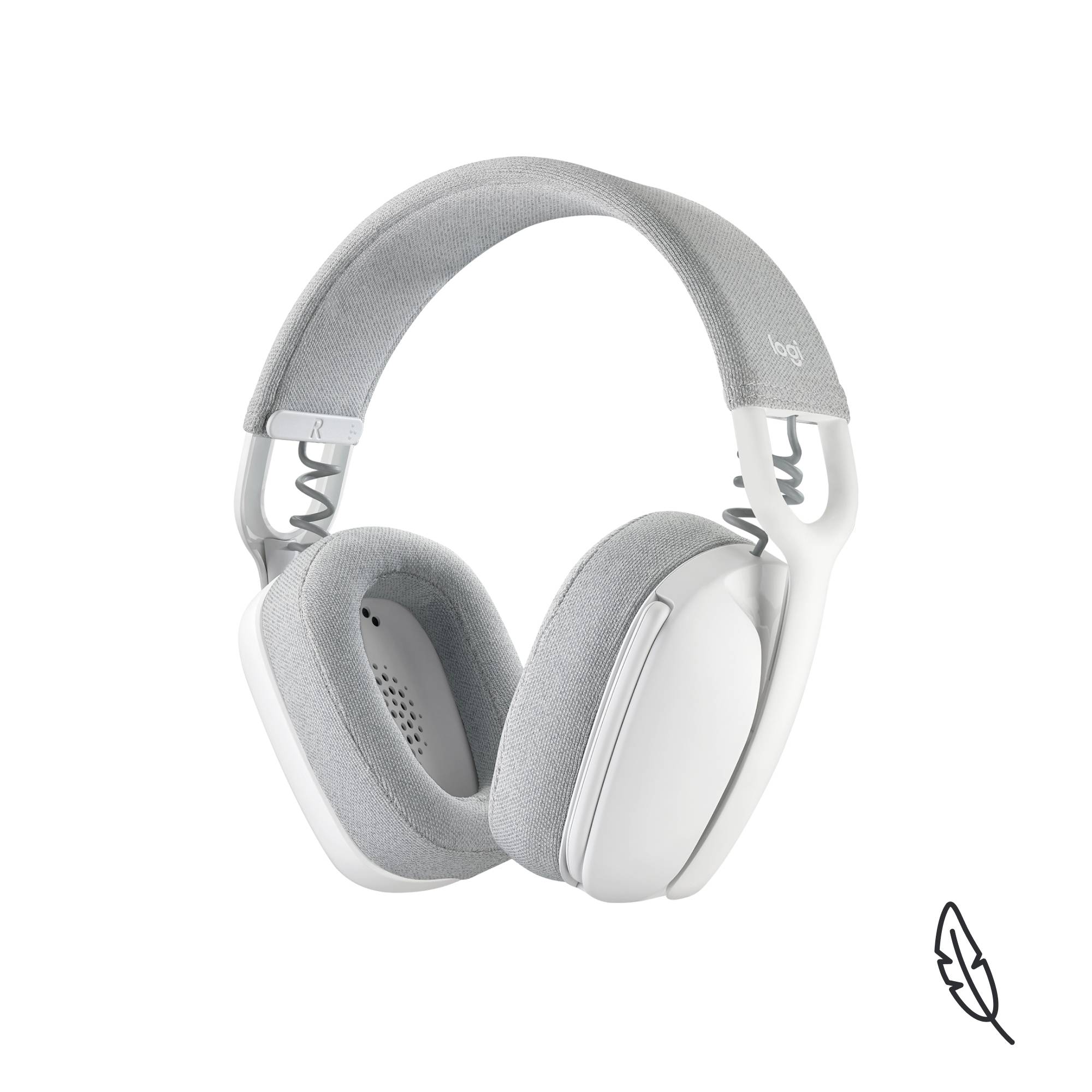 Moderná headset so textom 'Vyvinuté pre pozitívnu budúcnosť'. Symboly zobrazujú certifikáty pre CO2 neutralitu a recykláciu.