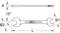 'Obrázok kľúča s rozmermi: dĺžka (L), uhol 15°, šírka (B1, B2).'