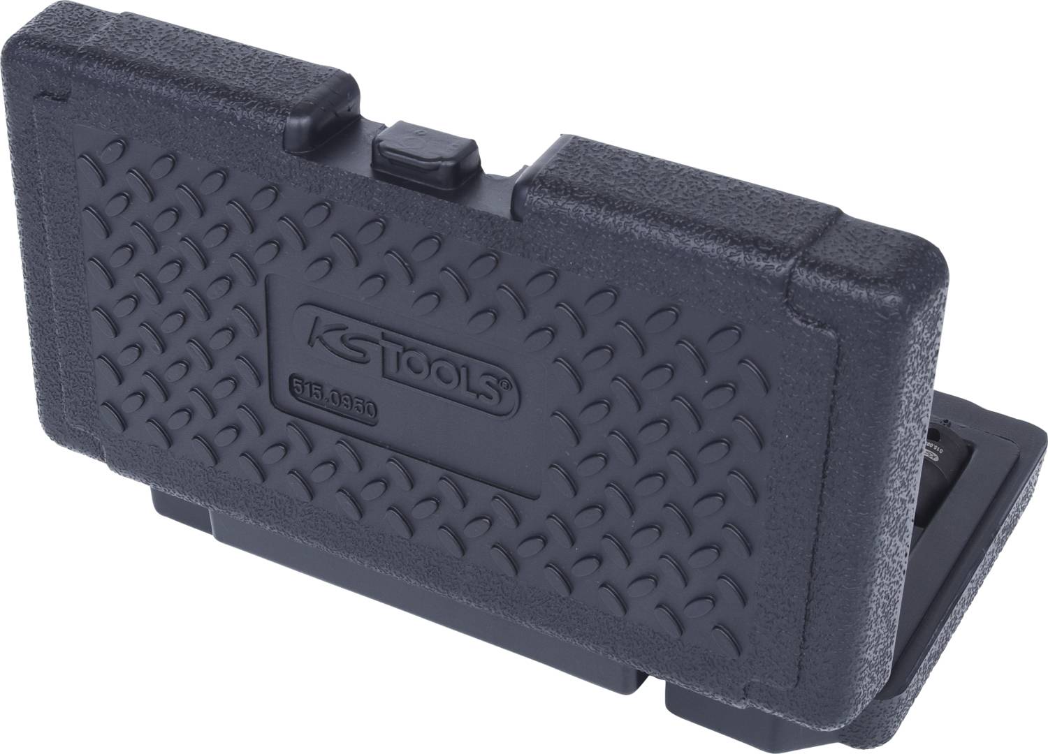 Čierny plastový kufrík s vytlačeným logom KS TOOLS a čislom produktu na prednej strane.