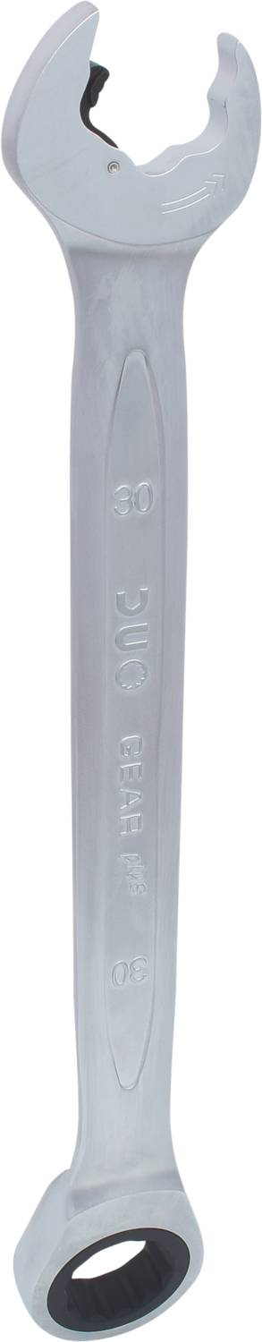 Strieborný vidlicový a krúžkový kľúč z kovu, s veľkosťou 18 mm, určený na skrutkové práce.