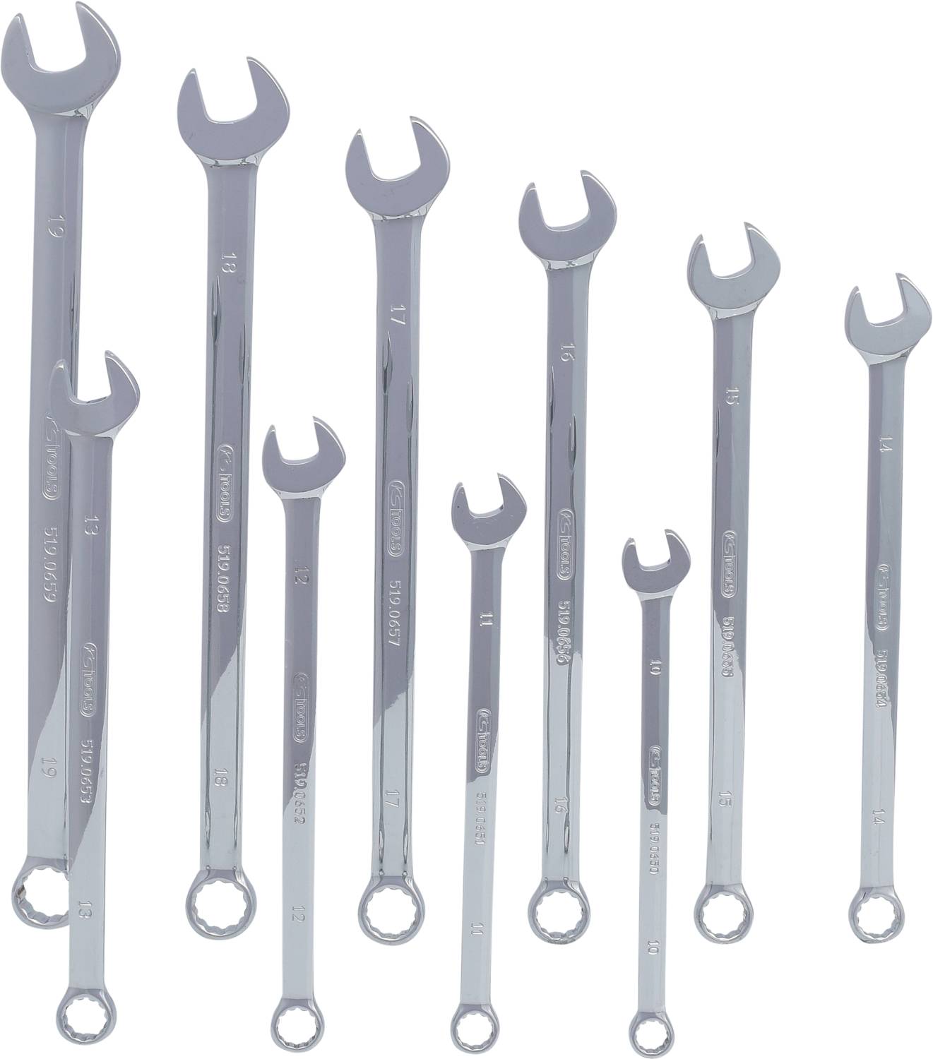 KS Tools 519.0660 519.0660 Ring-steeksleutelset Sleutelbreedte (metrisch) 10 - 19 mm
