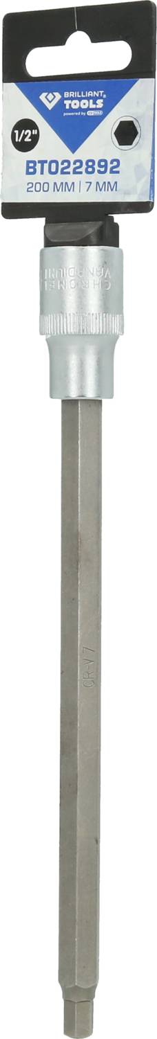 'Vorel' nástrčný kľúč, model BT022892, 1/2" pohon, dĺžka 200 mm, šesťhranná veľkosť 17 mm. Vhodný pre profesionálne použitie.