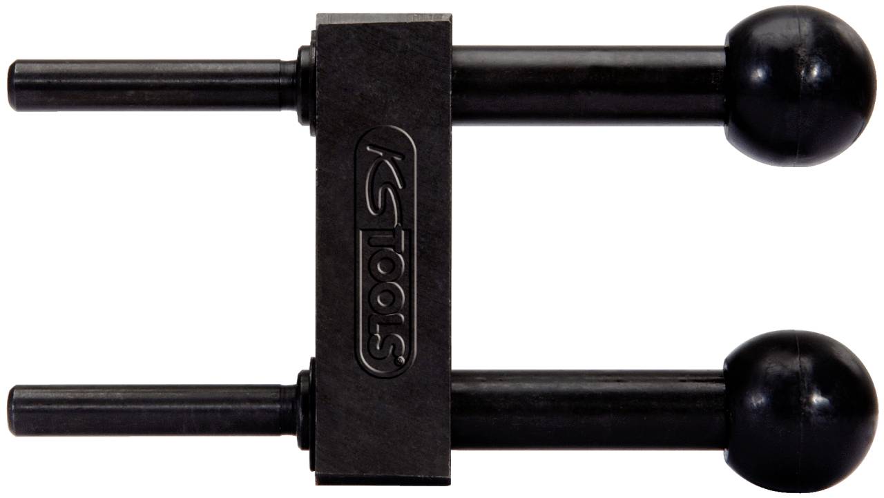 Čierne napínacie náradie s dvoma okrúhlymi rukoväťami s nápisom 'KS TOOLS'.