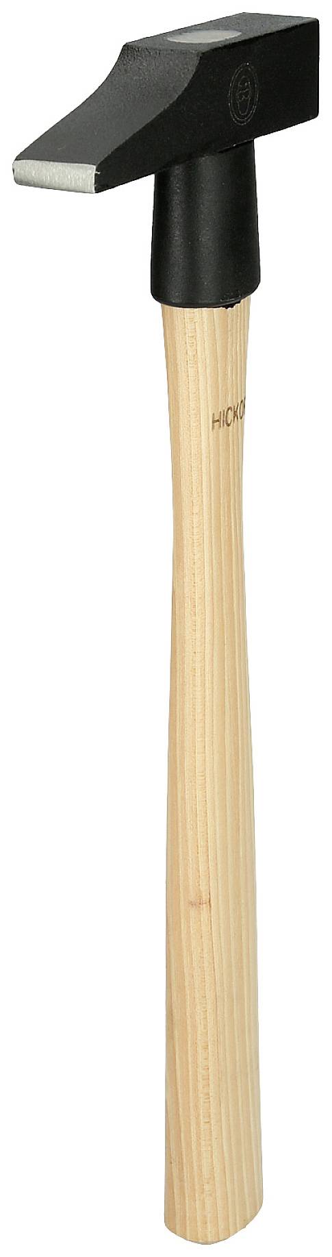 Moderné kladivo s čiernou kovovým povrchom hlavy a hladkou drevenou rukoväťou, vhodné pre rôzne remeselnícke práce.