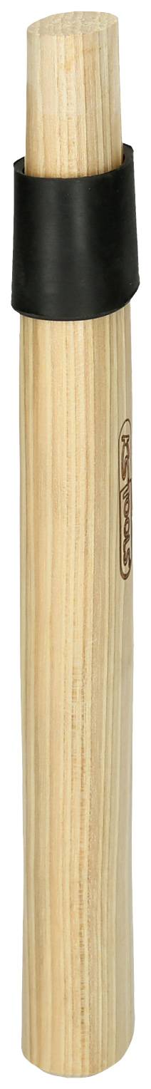 Drevený výstražný kolík s čiernym gumovým zakončením na jednom konci, umiestnený vo zvislej polohe.