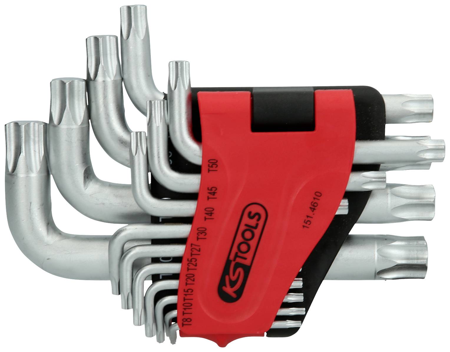 KS Tools 151.4610 TX Kit di chiavi a brugola T 8, T 10, T 15, T 20, T 25, T 27, T 30, T 40, T 45, T 50, T 55, T 60, T 70, T 80 14 parti