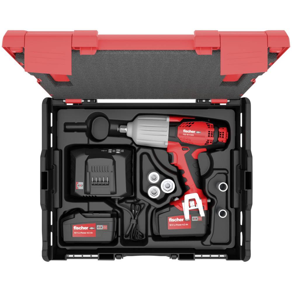 Fischer 552927 Slagskruvdragare batteri 600 Nm 18 V Antal batterier som ingår 2 4.0 Ah Li-Ion inkl. 1x batteri, inkl. 2x batterier, inkl. laddare, inkl. väska,