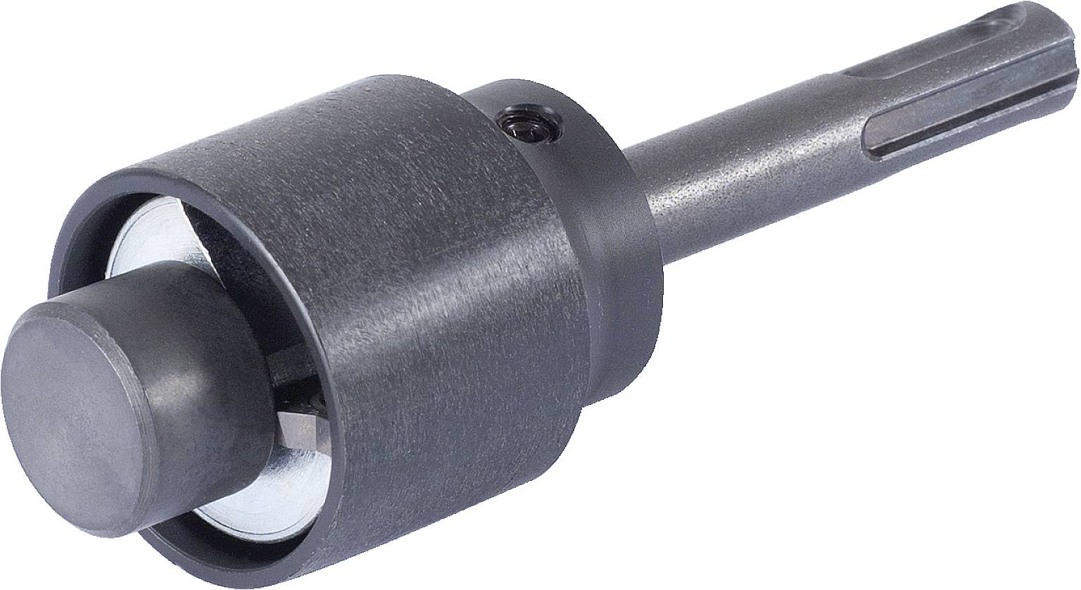 SDS-Plus adaptér z kovu. Používa sa na upevnenie jadrových vrtných koruniek do vŕtacích strojov na presné vŕtanie.