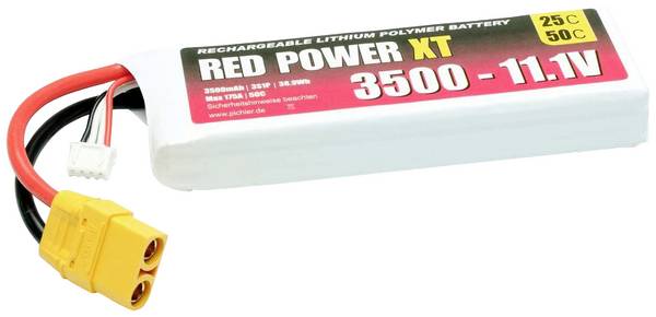 Red Power 15428 akupack Li-Pol, 11.1 V, 3500 mAh, SoftCase, XT90