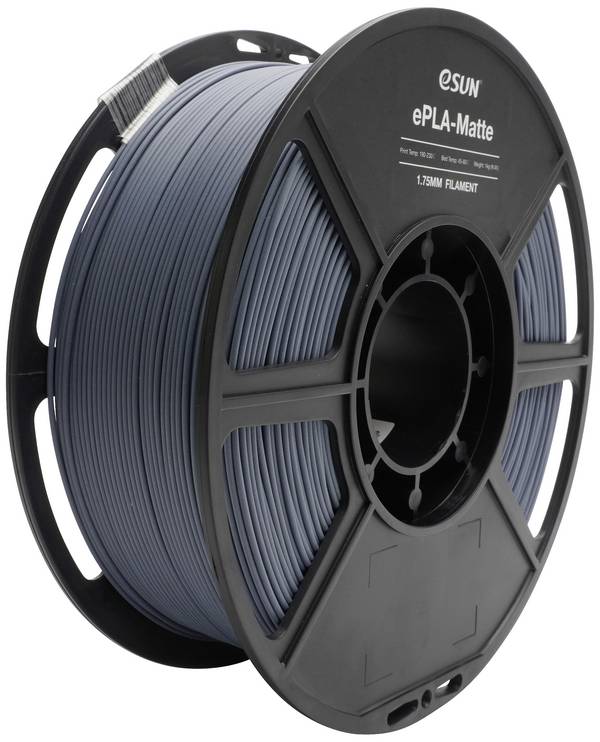 ESUN ePLA-Matte Grey  vlákno pre 3D tlačiarne PLA mat  1.75 mm 1 kg sivá (matná)