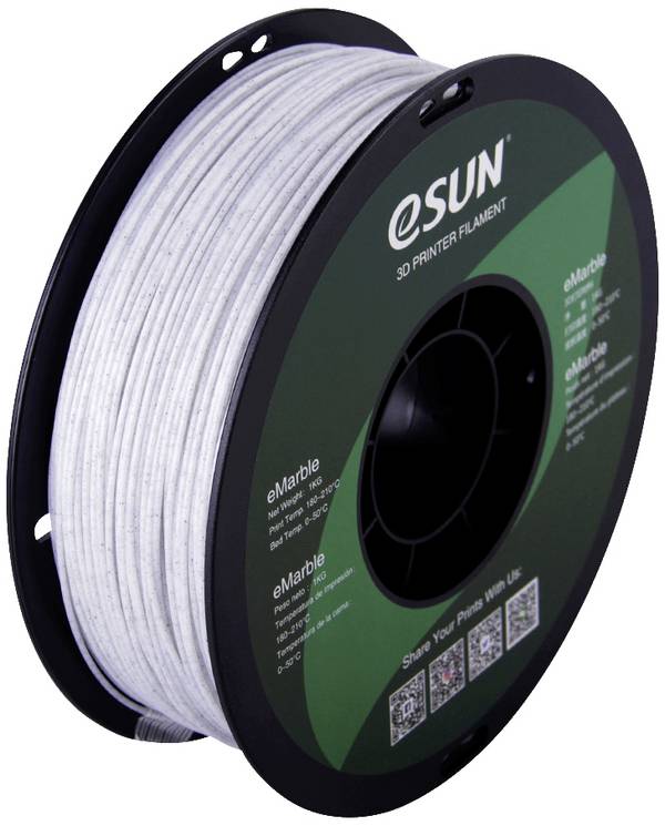 ESUN eMarble  vlákno pre 3D tlačiarne kompozit PLA  1.75 mm 1 kg mramorová