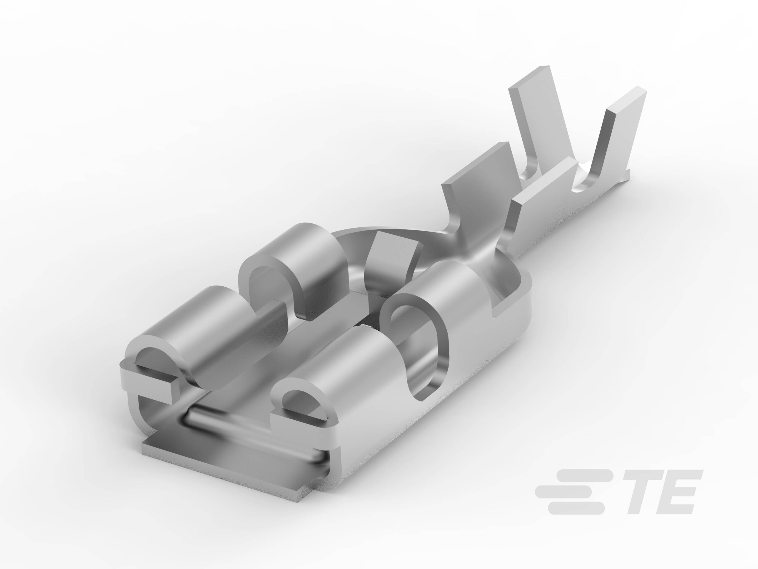 Strieborný kovový konektor špecifického tvaru pre priemyselné aplikácie, vykazujúci hladké povrchy a presný dizajn.