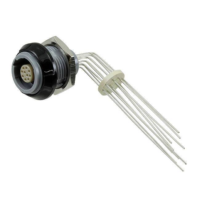 Elektrický konektor s viacerými kovovými pinmi a šesťhranným skrutkovým spojením. Používa sa na prepájanie elektronických zariadení.