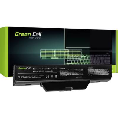 Náhradná batéria pre laptop od Green Cell s modelovým číslom HSTNN-IB51 a kapacitou 4400 mAh. Balenie zobrazuje obrázok laptopa.