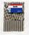Sada 10 kovových vrtákov, 8,9 mm, v priehľadnom plastovom vrecku s červeno-modro-bielou etiketou značky KWB.