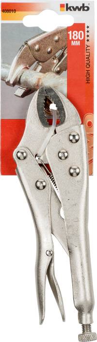 Nastaviteľné zverné kliešte z kovu na produktovom obale s červeno-sivým dizajnom, dĺžka 180 mm, značka v pravom hornom rohu.