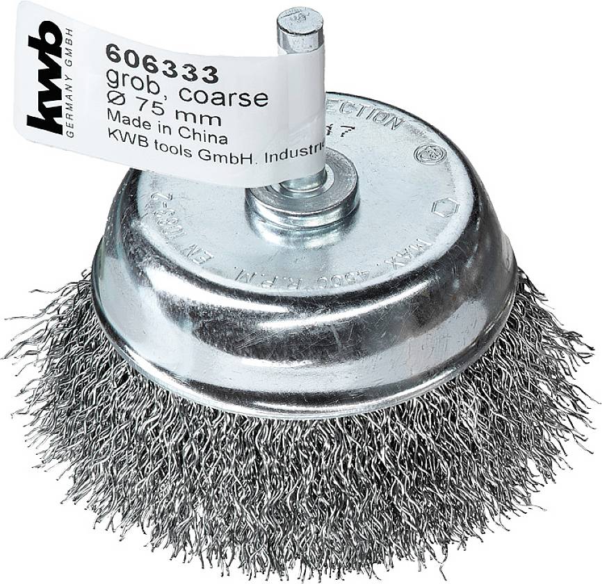 kwb Koppborstar, vågig HSS-ståltråd, för användning med borrmaskiner och skruvdragare 606333 1 st