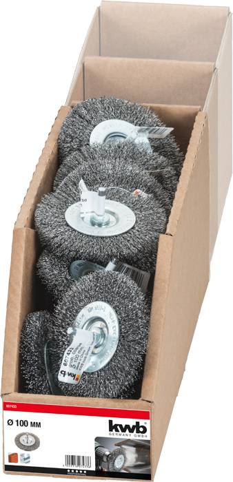 kwb Ståltrådsborstar, vågig HSS-ståltråd, för användning med borrmaskiner och skruvdragare 607433 1 st