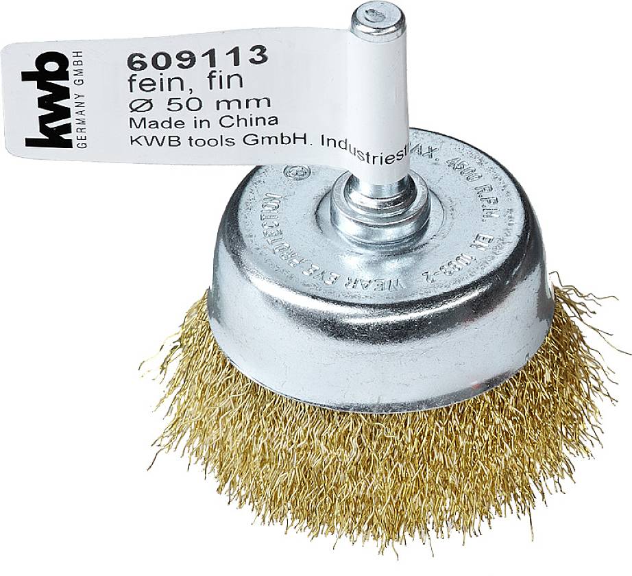 kwb Koppborste, vågformad mässingstråd, för användning med borrmaskiner och skruvdragare 609113 1 st