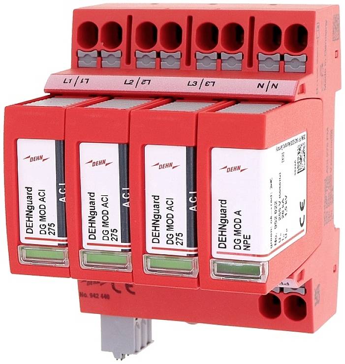 DEHN 942440 DG MP TNS ACI 275 FM Scaricatore di sovratensioni Protezione da sovratensioni per: Armadi di distribuzione 20 kA 1 pz.