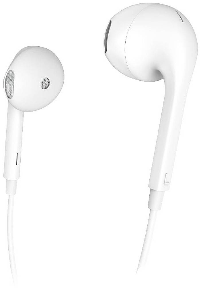 Hama Cuffie auricolari via cavo Stereo Bianco regolazione del volume HiFi